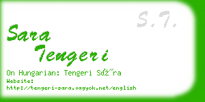 sara tengeri business card